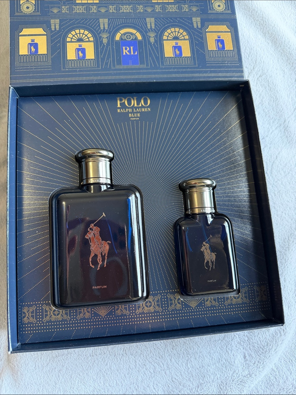 Ralph Lauren Blue Parfum Gift Set - Navy  Bottles